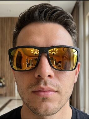 Stylish Black and Gold Sunglasses